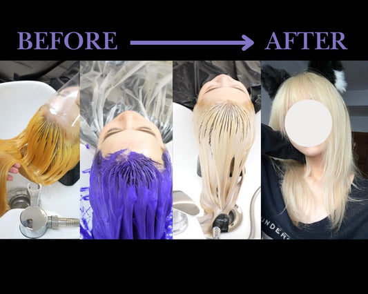 Enhancing Hair Brilliance: The Impact of Purple Shampoo Before and After