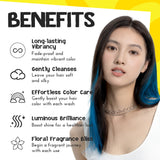 Colorlomo Blue Maintenance Shampoo Moisture Sulfate Free Clarifying Shampoo-Colorlast Color Safe Toning Shampoo for Hair Dye-Bleached Color Treated Hair

