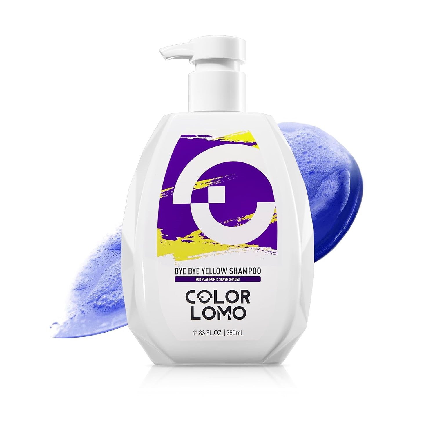 Colorlomo Bye Bye Yellow Toning Shampoo Sulfate Free Purple Shampoo for Blonde Bleached Highlighted Hair with Yellow Out