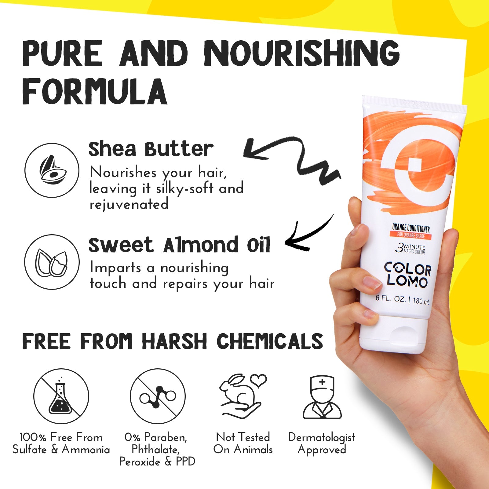 Colorlomo Orange 3 in 1 Blue Color Conditioner Shampoo_Color Safe for Color Treated Dyed Bleached Blonde Hair_Sulfate Free Moisture 
