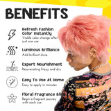 Colorlomo Pink 3 in 1 Blue Color Conditioner Shampoo_Color Safe for Color Treated Dyed Bleached Blonde Hair_Sulfate Free Moisture 
