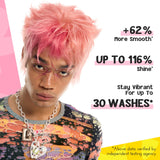 Colorlomo Pink 3 in 1 Blue Color Conditioner Shampoo_Color Safe for Color Treated Dyed Bleached Blonde Hair_Sulfate Free Moisture 
