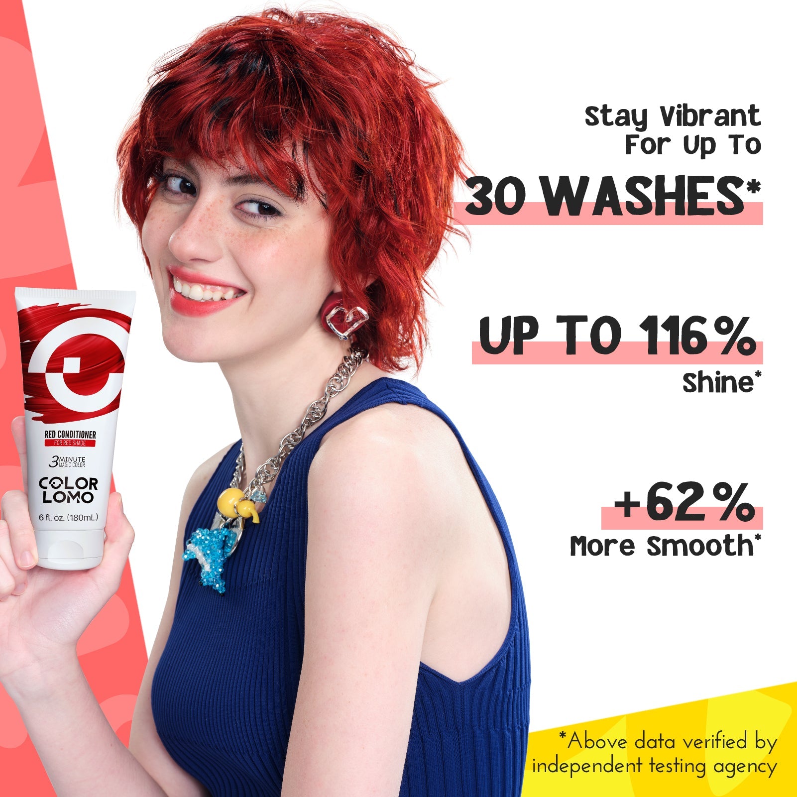 Colorlomo Red 3 in 1 Blue Color Conditioner Shampoo_Color Safe for Color Treated Dyed Bleached Blonde Hair_Sulfate Free Moisture 
