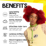 Colorlomo Red Maintenance Shampoo Colorlast Color Safe Toning Shampoo for Hair Dye-Moisture Sulfate Free Clarifying Shampoo-Bleached Color Treated Hair